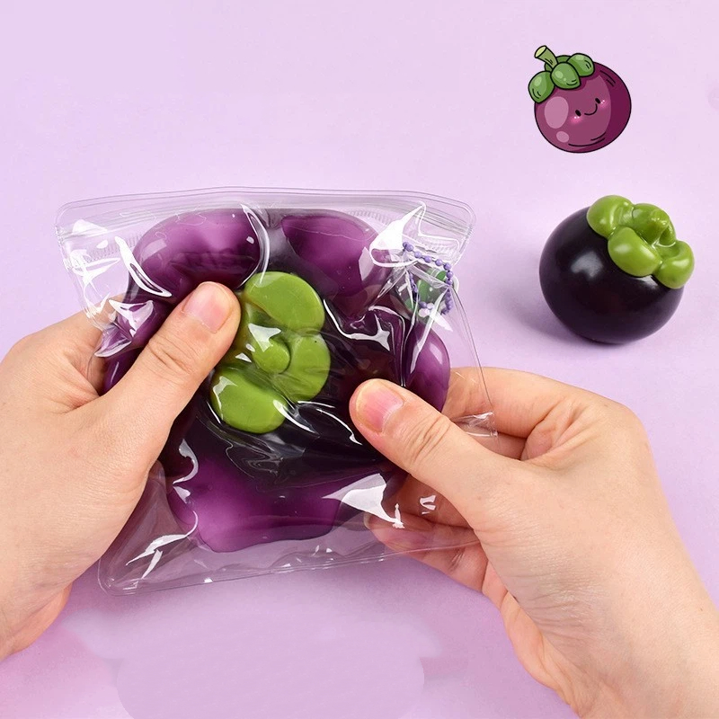 Cosplay Prop Building - Kreatives Mangostan-Squishy-Fidget-Spielzeug, Baustein-Füllung, kein Rückprall, Quetschspielzeug,