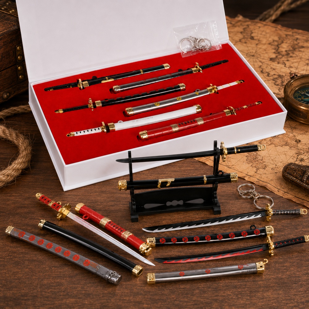 Cosplay Prop Dagger - Anime One Piece Zoro Schwert Schlüsselanhänger