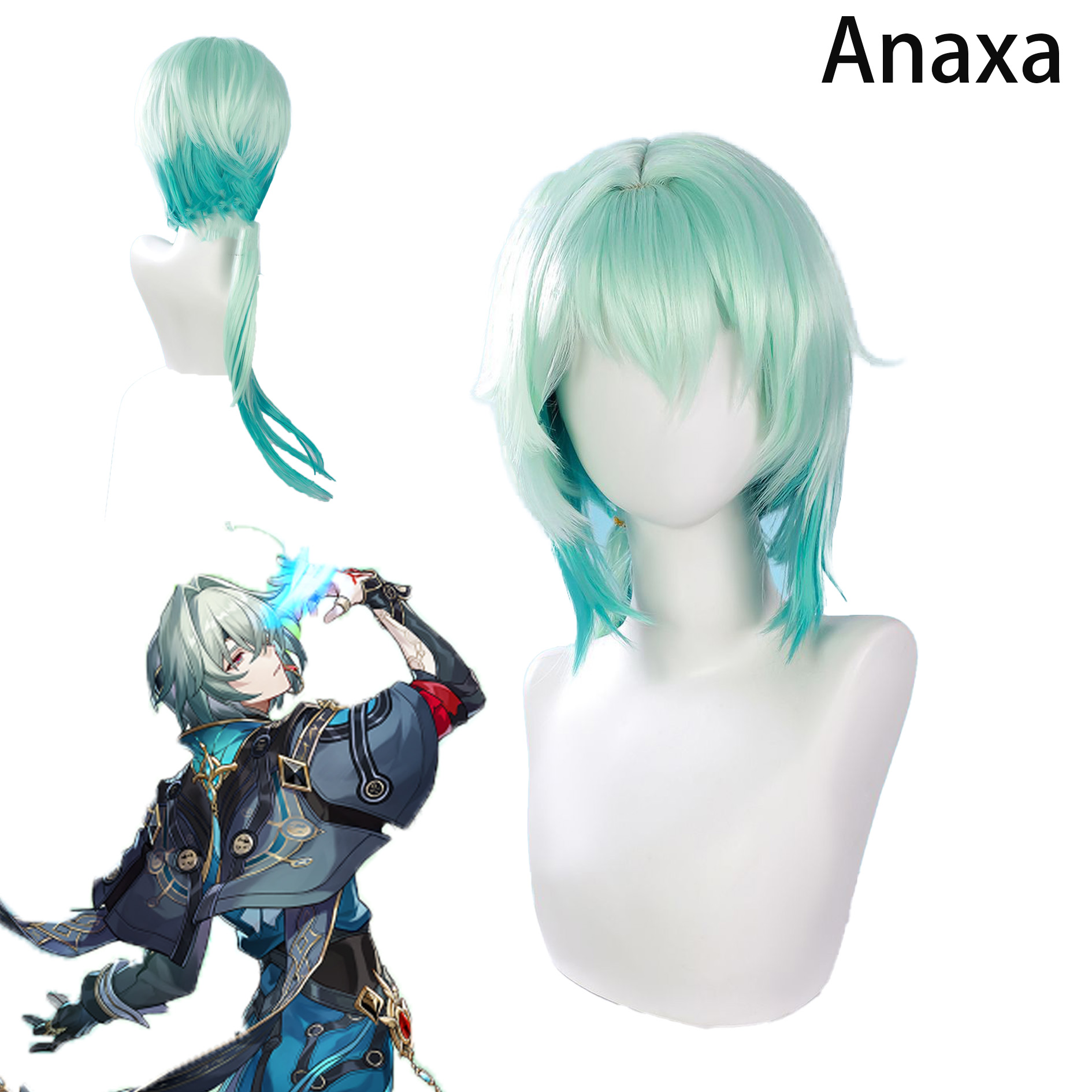 Anaxa Cosplay Prop - Honkai Star Rail Anaxa Cosplay-Perücke, Anaxagoras