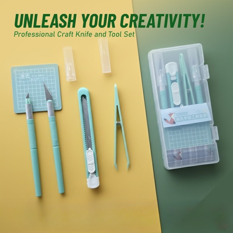 Craft Knife Set - 5-teiliges professionelles Kunstschnitzmesser-Werkzeugset zum Selbermachen, Scrapbooking,