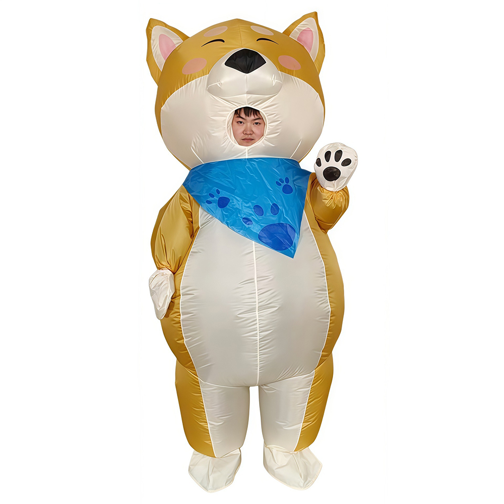 Gelber aufblasbarer Hunde-Scha – Cosplay Prop Business Bewertung und Preis