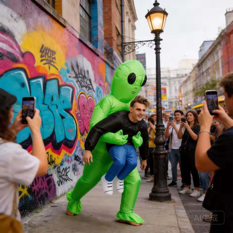 Aufblasbares Alien-Puppenkostü – Cosplay Prop Building Bewertung und Preis