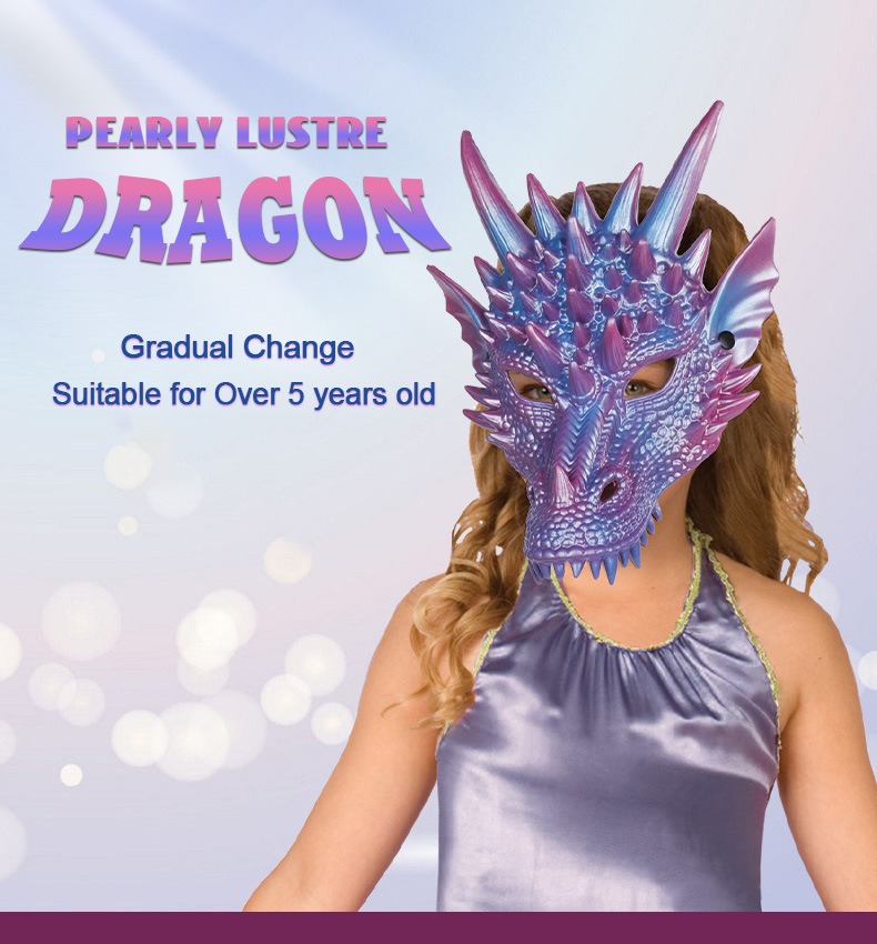 Perlblau Drachen maske 3D-Druc – Cosplay Prop Blueprints Bewertung und Preis